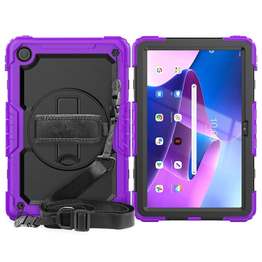 For Lenovo Tab M10 Plus 10.6 3rd Gen 2022 Silicone + PC Tablet Case(Black + Purple) - Lenovo by buy2fix | Online Shopping UK | buy2fix