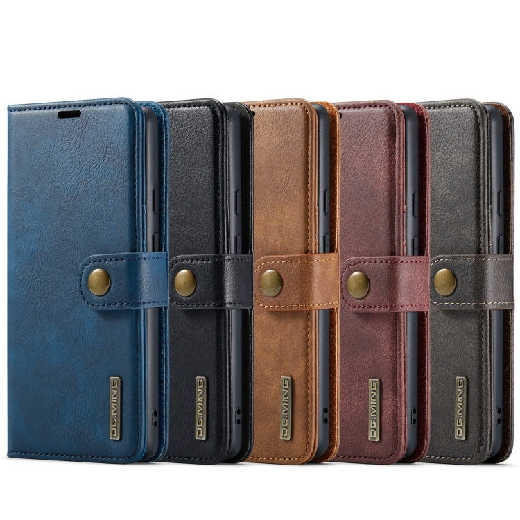 For Google Pixel 6A DG.MING Crazy Horse Texture Detachable Magnetic Leather Phone Case(Brown) by DG.MING