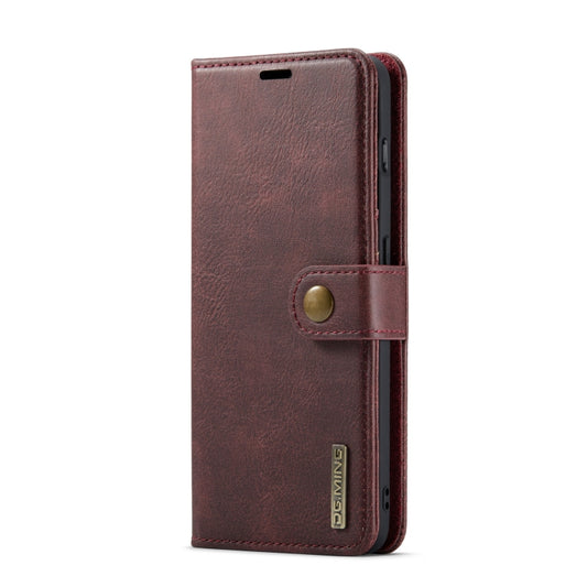 For OnePlus 10 Pro DG.MING Crazy Horse Texture Detachable Magnetic Leather Phone Case(Red) by DG.MING