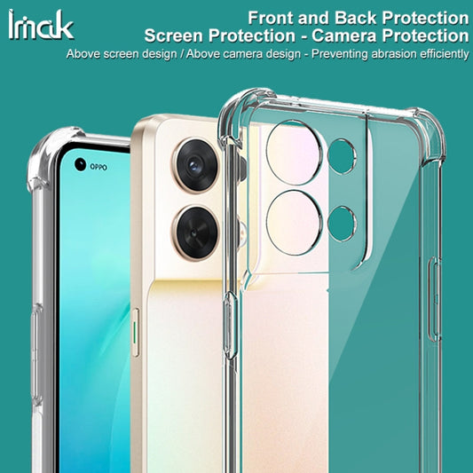 For OPPO Reno8 5G/Reno8 5G Global IMAK All-inclusive Shockproof Airbag TPU Case with Screen Protector (Transparent Black) by imak