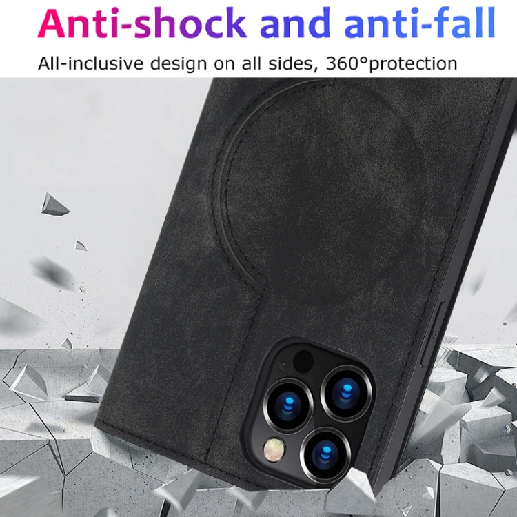 For iPhone 12 Pro Wireless Charging Magsafe Leather Phone Case(Black) by buy2fix
