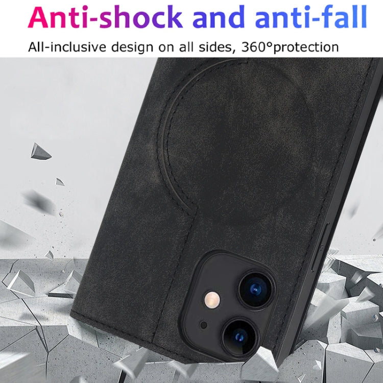 For iPhone 12 Wireless Charging Magsafe Leather Phone Case(Black) by buy2fix