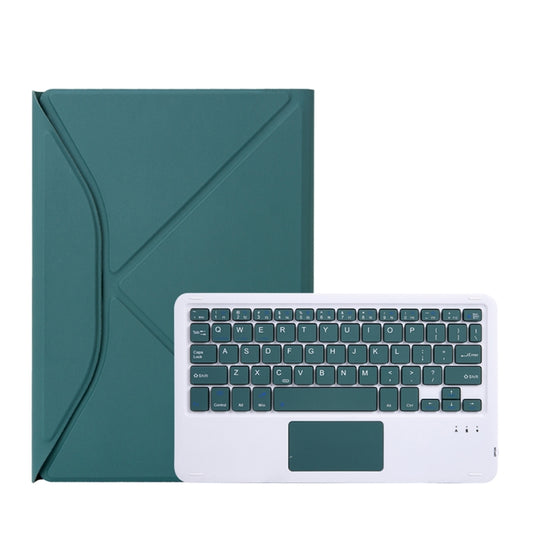 Z098B-A Pen Slot Touchpad Bluetooth Keyboard Leather Tablet Case For iPad Air 11 2025 / 2024 / Air 5 / Air 4(Green) by buy2fix