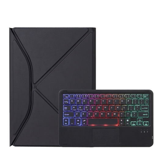 Z11B-AS Pen Slot Touchpad Backlight Bluetooth Keyboard Leather Tablet Case For iPad Pro 11 2021/2020/2018(Black) by buy2fix