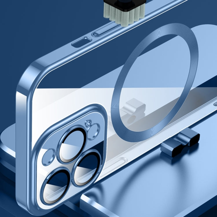 For iPhone 14 Plus MagSafe Magnetic Phone Case with Lens Film (Dark Green) by buy2fix