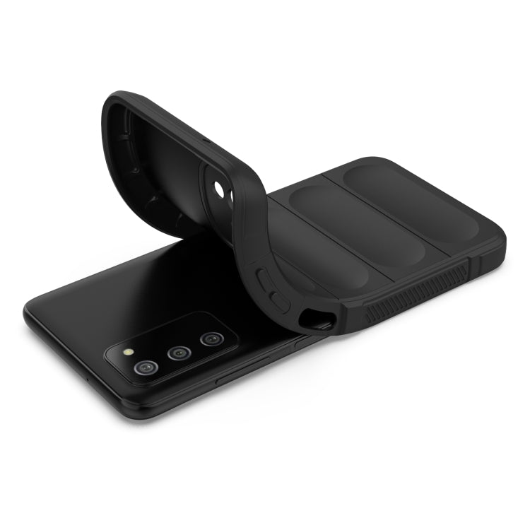 For Samsung Galaxy A03S North US Version 165.8mm Magic Shield TPU + Flannel Phone Case(Light Blue) by buy2fix