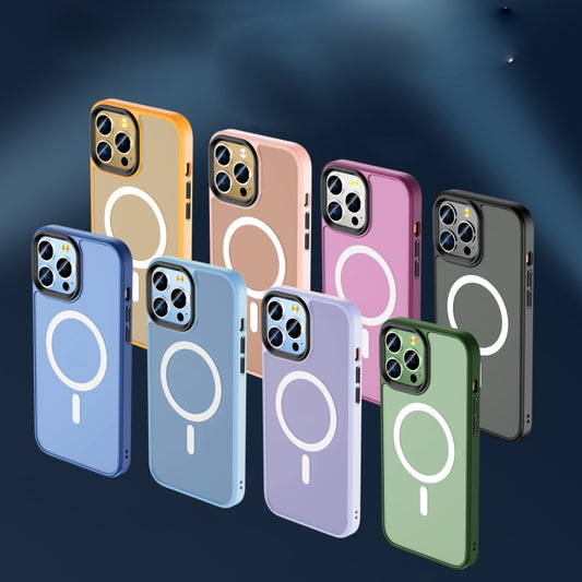 For iPhone 14 Pro Skin Feel TPU + Frosted PC MagSafe Phone Case(Green) by buy2fix