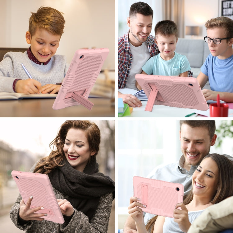 For Samsung Galaxy Tab A8 10.5 2021 X200 Contrast Color Robot Shockproof Silicone + PC Tablet Case(Rose Gold) - Other Galaxy Tab PC by buy2fix | Online Shopping UK | buy2fix