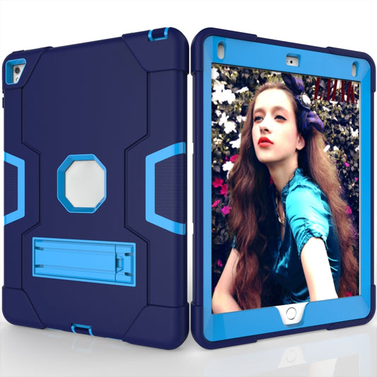Contrast Color Robot Silicone + PC Tablet Case For iPad 6 / iPad Pro 9.7 2016(Navy Blue + Blue) - iPad Pro 9.7 inch Cases by buy2fix | Online Shopping UK | buy2fix