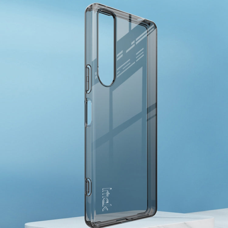 For Sony Xperia 1 IV IMAK UX-5 Series Transparent Shockproof TPU Protective Phone Case(Transparent Black) by imak