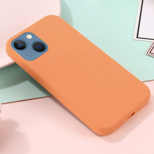 For iPhone 14 Shockproof Silicone Magsafe Case (Gold Orange) by buy2fix
