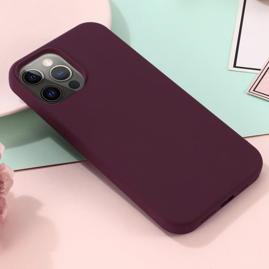 For iPhone 14 Pro Shockproof Silicone Magsafe Case(Plum Color) by buy2fix