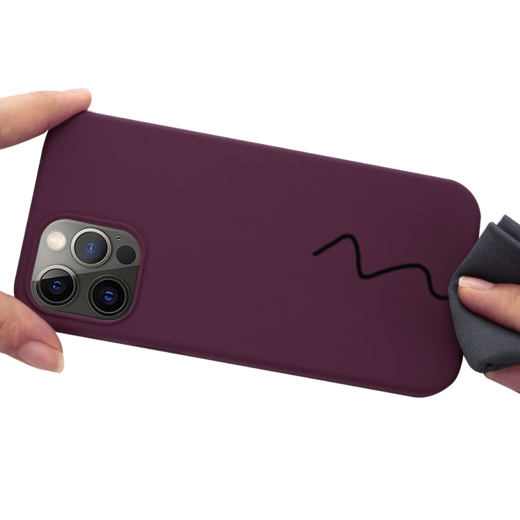 For iPhone 14 Pro Shockproof Silicone Magsafe Case(Plum Color) by buy2fix