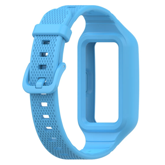 For Huawei Band 10 / 9 / 8 / 7 / 6 Universal Integrated Silicone Watch Band(Sky Blue) by buy2fix