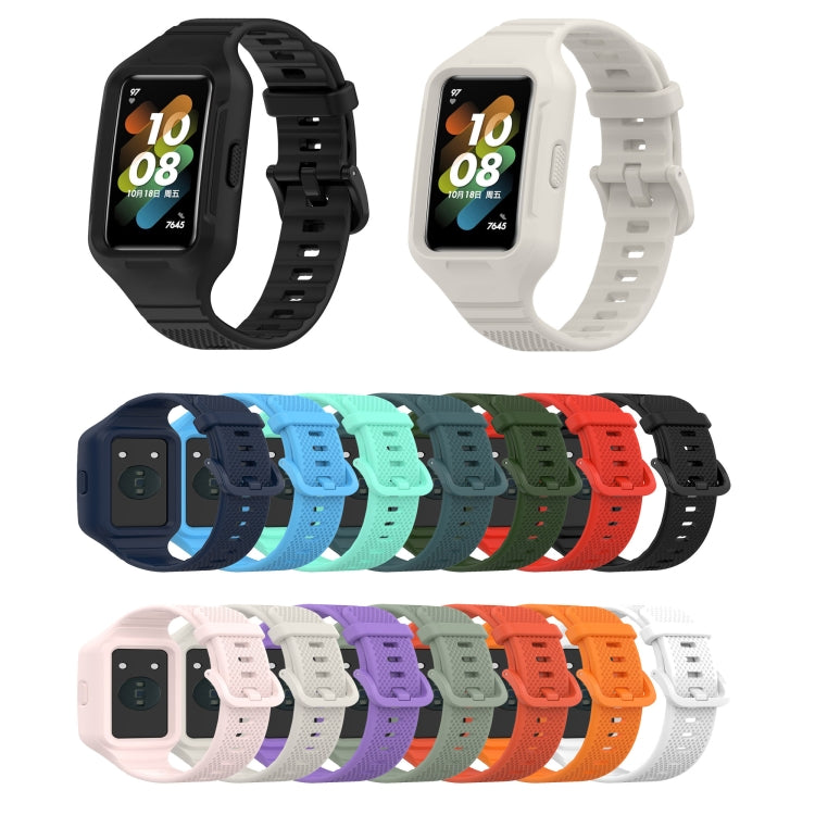 For Huawei Band 10 / 9 / 8 / 7 / 6 Universal Integrated Silicone Watch Band(Green) by buy2fix