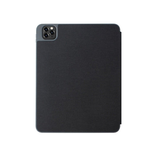 For iPad Pro 12.9 inch (2020) Mutural YASHI Series TPU + PU Cloth Pattern Texture Horizontal Flip Leather Tablet Case with Three-folding Holder & Pen Slot & Wake-up / Sleep Function(Black) - iPad Pro 12.9 (2020) Cases by buy2fix | Online Shopping UK | buy2fix