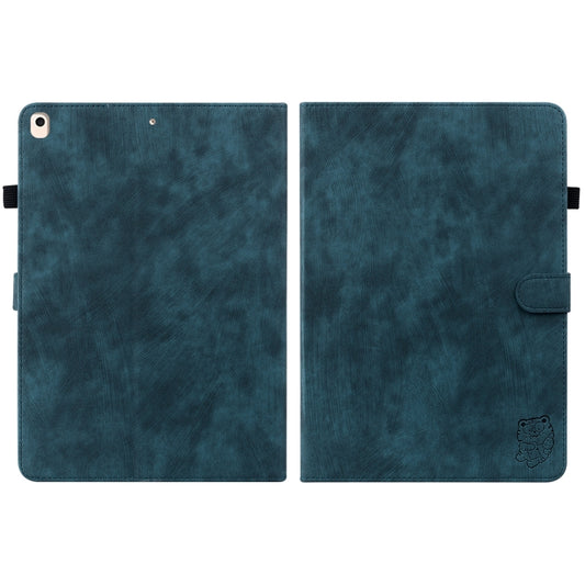 Tiger Pattern PU Tablet Case With Sleep / Wake-up Function For iPad 10.2 2019/Air 2019 10.5/10.2 2020/2021(Dark Blue) - iPad 10.2 Cases by buy2fix | Online Shopping UK | buy2fix