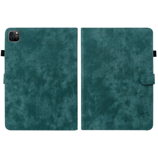 Tiger Pattern PU Tablet Case With Sleep / Wake-up Function For iPad Pro 11 2022 / 2021 / 2020 / 2018 / Air 2020 10.9(Dark Green) - iPad Pro 11 (2022/2021) Cases by buy2fix | Online Shopping UK | buy2fix