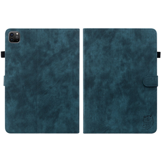 Tiger Pattern PU Tablet Case With Sleep / Wake-up Function For iPad Pro 11 2022 / 2021 / 2020 / 2018 / Air 2020 10.9(Dark Blue) - iPad Pro 11 (2022/2021) Cases by buy2fix | Online Shopping UK | buy2fix