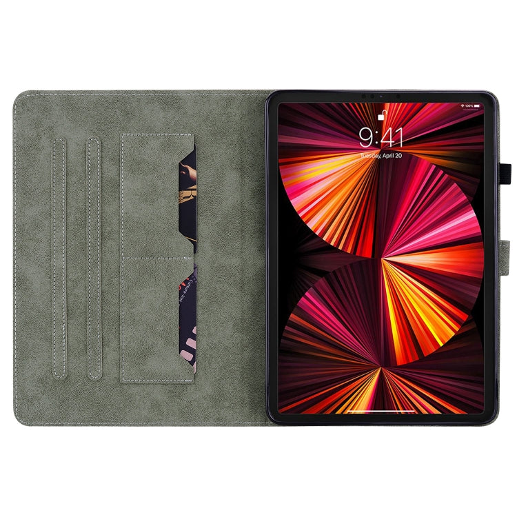 For iPad Pro 12.9 2022 / 2021 / 2020 Tiger Pattern PU Tablet Case with Sleep / Wake-up Function(Red) - iPad Pro 12.9 (2022/2021) Cases by buy2fix | Online Shopping UK | buy2fix