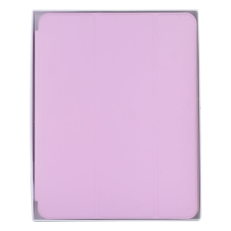 For iPad Pro 12.9 inch (2020/2021) 3-fold Horizontal Flip Smart Leather Tablet Case with Sleep / Wake-up Function & Holder(Pink) - iPad Pro 12.9 (2022/2021) Cases by buy2fix | Online Shopping UK | buy2fix