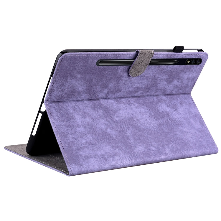 For Samsung Galaxy Tab S9 Tiger Pattern Flip Leather Tablet Case(Purple) by buy2fix