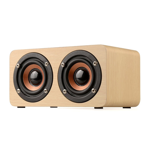 W5+ Wooden Wireless Bluetooth Speaker(Light Yellow) by buy2fix