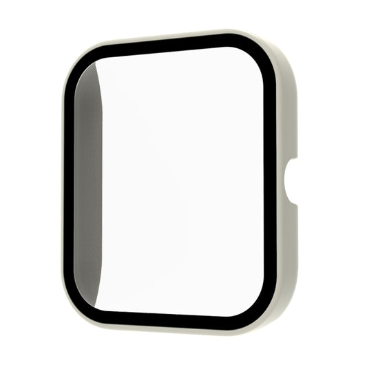 For Xiaomi Haylou Smart Watch 2 LS02 PC+ Toughened Film Fully Enclosed Protective Watch Case(Ivory) by buy2fix