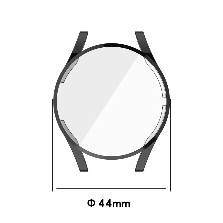 For Samsung Galaxy Watch 5 44 mm Full Coverage TPU Electroplating Protective Case(Transparent) by buy2fix