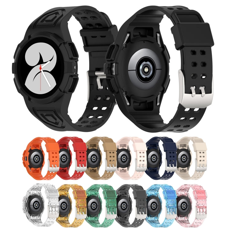 For Samsung Galaxy Watch5 44mm Silicone Integrated Watch Band(Orange) by buy2fix