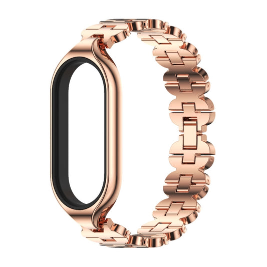 For Xiaomi Mi Band 7 / 7 NFC MIJOBS Stainless Steel Watch Band, Style:Bone Chain(Rose Gold) by MIJOBS