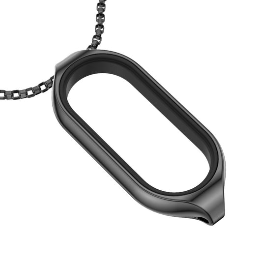 For Xiaomi Mi Band 7 / 7 NFC MIJOBS Metal Pendant Stainless Steel Watch Necklace (Black) by MIJOBS