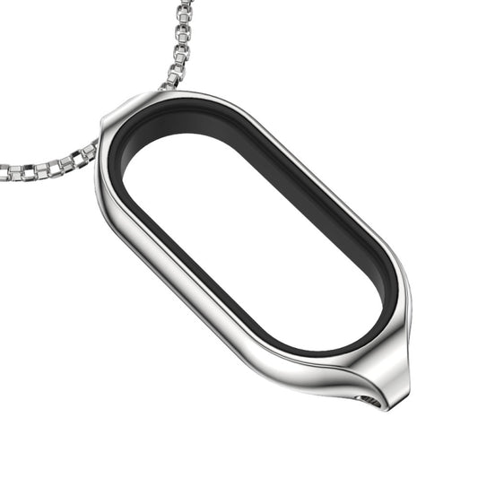 For Xiaomi Mi Band 7 / 7 NFC MIJOBS Metal Pendant Stainless Steel Watch Necklace (Silver) by MIJOBS