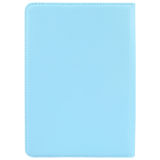 For 10 inch Tablet 360 Degree Rotation Litchi Texture Flip Leather Tablet Case(Sky Blue) - 10 - 11 inch by buy2fix | Online Shopping UK | buy2fix
