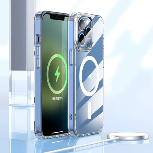 For iPhone 14 Mutural Jingtou Series MagSafe Magnetic Phone Case (Clear) by Mutural