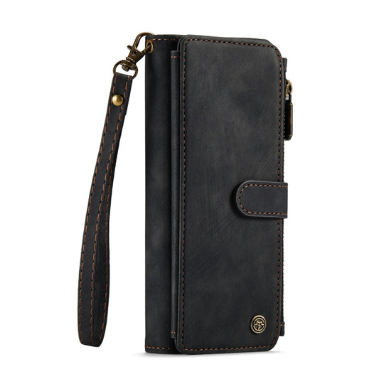 For Samsung Galaxy Z Fold5 CaseMe C30 Multifunctional Card Slots Zipper Phone Leather Phone Case(Black) by CaseMe