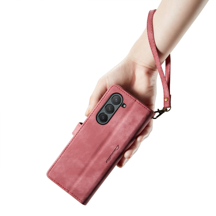 For Samsung Galaxy Z Fold6 5G CaseMe C30 Multifunctional Card Slots Zipper Phone Leather Phone Case(Red) by CaseMe