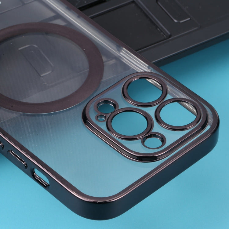 For iPhone 13 Pro MagSafe Electroplating Straight TPU Phone Case (Black) by buy2fix