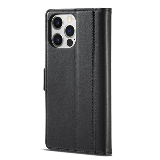 For iPhone 14 Pro Max LC.IMEEKE Magnetic Buckle Leather Phone Case (Black) - iPhone 14 Pro Max Cases by LC.IMEEKE | Online Shopping UK | buy2fix