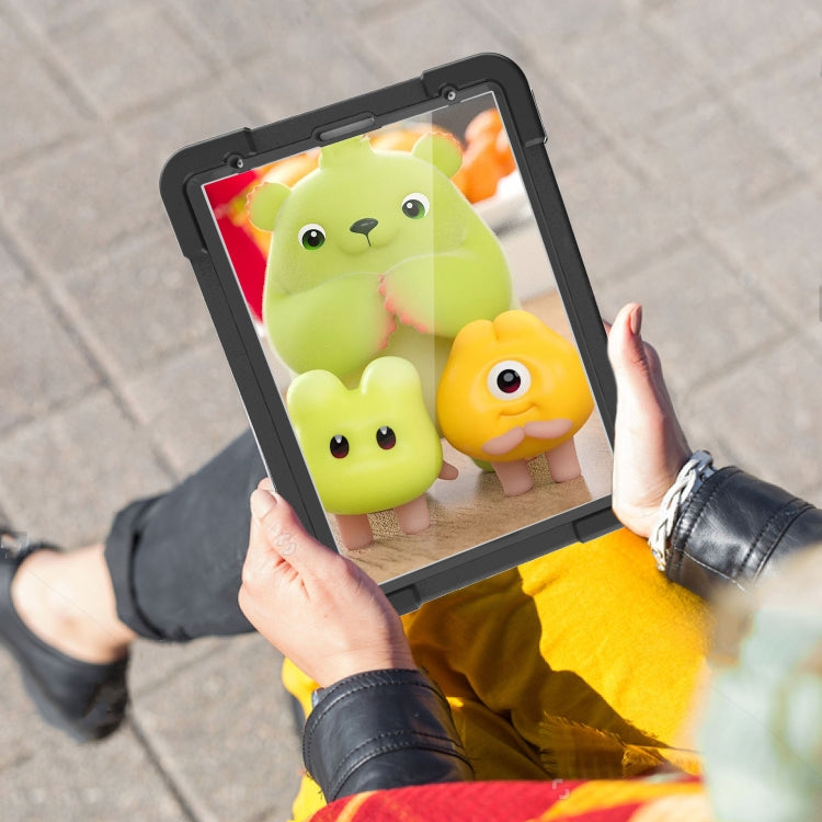 For iPad Pro 11 (2020) PC + Silicone Shockproof Combination Tablet Case with 360 Degree Rotating Holder & Handle(Black) - iPad Pro 11 (2020) Cases by buy2fix | Online Shopping UK | buy2fix