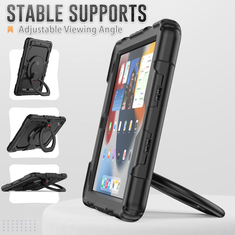 For iPad 10.2 2021 / 2020 / 2019 Bracelet Holder Silicone + PC Tablet Case(Black) - iPad 10.2 Cases by buy2fix | Online Shopping UK | buy2fix