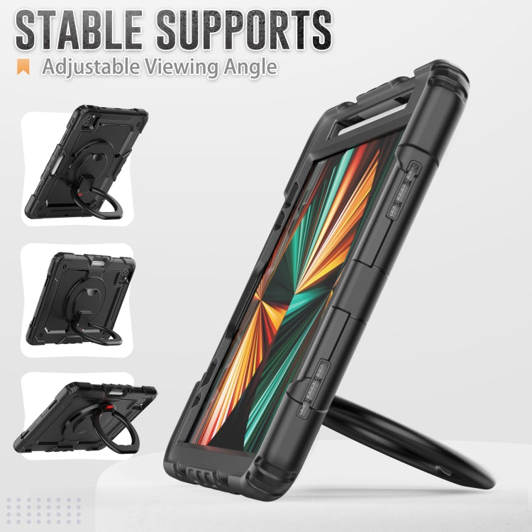 For iPad Pro 11 2022 / 2021 Bracelet Holder Silicone + PC Tablet Case For iPad Pro 11(Black) - iPad Pro 11 (2022/2021) Cases by buy2fix | Online Shopping UK | buy2fix