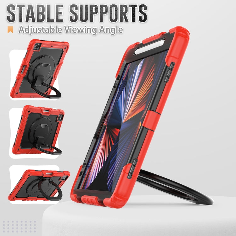 For iPad Pro 12.9 2021 Bracelet Holder Silicone + PC Tablet Case(Red) - iPad Pro 12.9 (2020) Cases by buy2fix | Online Shopping UK | buy2fix