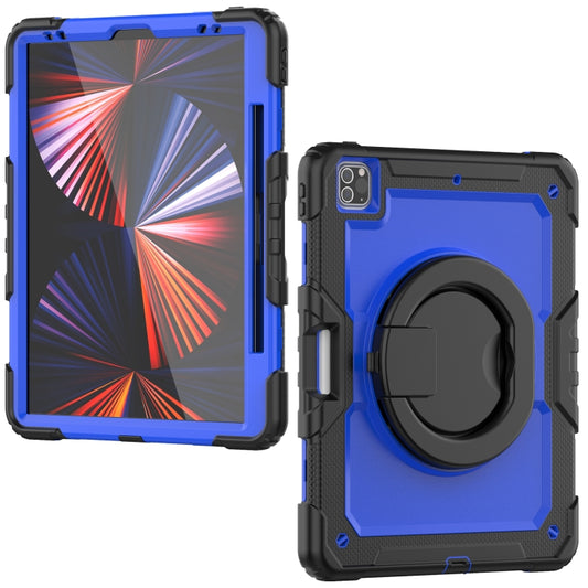For iPad Pro 12.9 2021 Bracelet Holder Silicone + PC Tablet Case(Dark Blue) - iPad Pro 12.9 (2020) Cases by buy2fix | Online Shopping UK | buy2fix