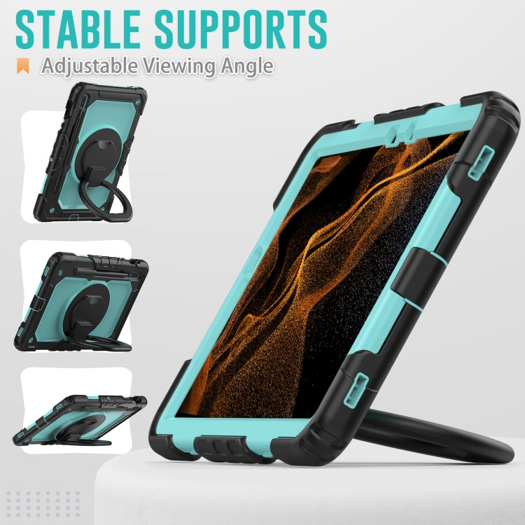 For Samsung Galaxy Tab S8 / S7 Bracelet Holder Silicone + PC Tablet Case(Light Blue) by buy2fix