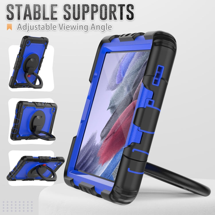 For Samsung Galaxy Tab A7 Lite Bracelet Holder Silicone + PC Tablet Case(Dark Blue) - Tab A7 Lite T220 / T225 by buy2fix | Online Shopping UK | buy2fix