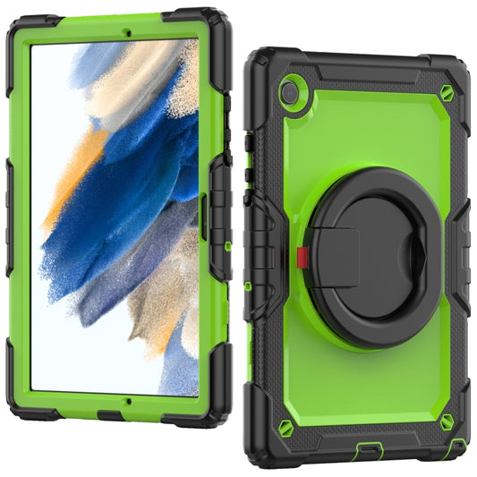 For Samsung Galaxy Galaxy Tab A8 Bracelet Holder Silicone + PC Tablet Case(Yellow Green) - Other Galaxy Tab PC by buy2fix | Online Shopping UK | buy2fix