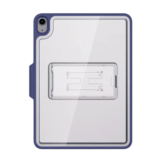 Mutural Transparent Holder Tablet Case For iPad Air 2022/ 2020 10.9(Navy Blue) by Mutural