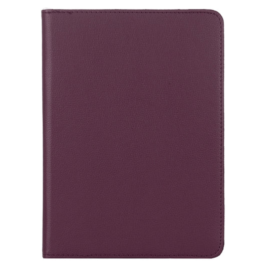 For iPad Air 13 2024 / iPad Pro 12.9 2022 / 2021 / 2020 Litchi Texture Horizontal Flip 360 Degrees Rotation Leather Tablet Case with Holder(Purple) by buy2fix