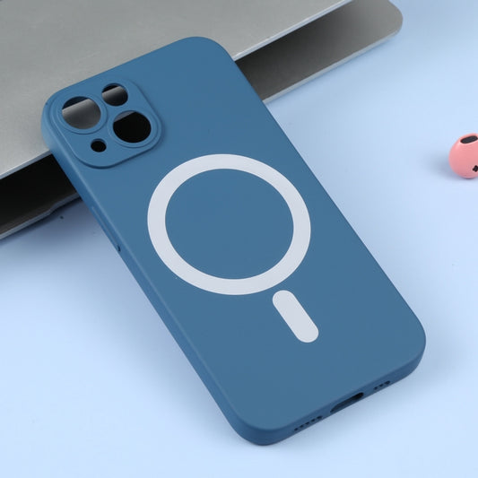 For iPhone 14 Liquid Silicone Magsafe Phone Case (Blue) by buy2fix